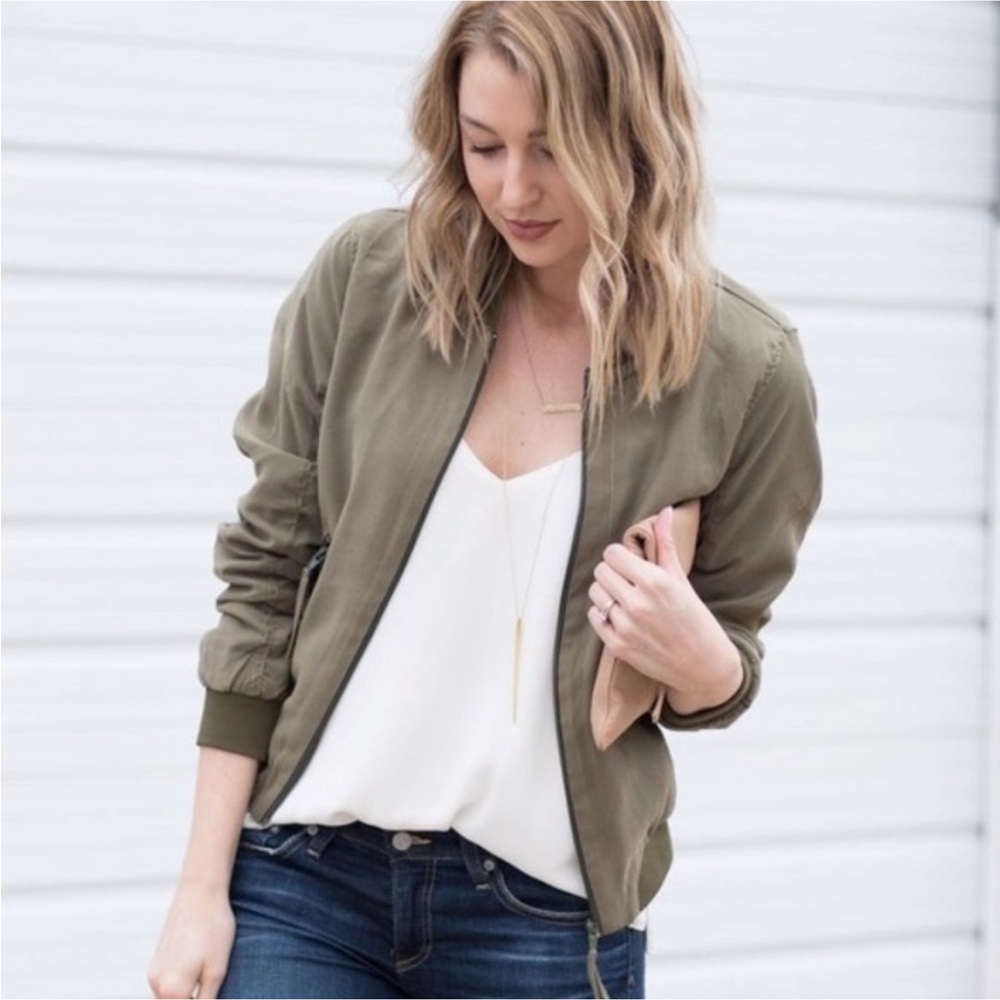 Everly green bomber jacket - Medium